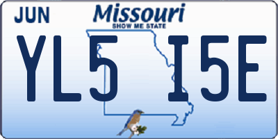 MO license plate YL5I5E