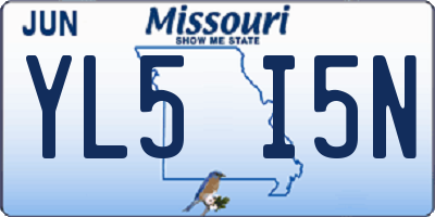MO license plate YL5I5N