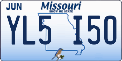 MO license plate YL5I5O