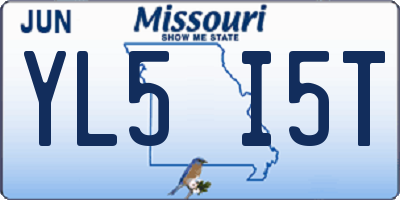 MO license plate YL5I5T