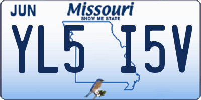 MO license plate YL5I5V