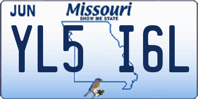 MO license plate YL5I6L