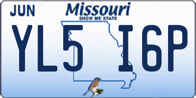 MO license plate YL5I6P