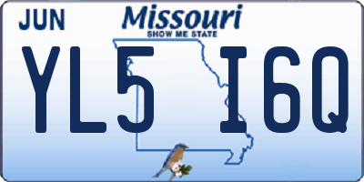 MO license plate YL5I6Q