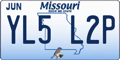 MO license plate YL5L2P