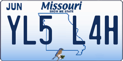 MO license plate YL5L4H