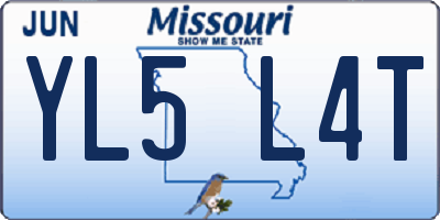 MO license plate YL5L4T