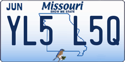 MO license plate YL5L5Q