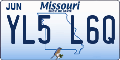 MO license plate YL5L6Q