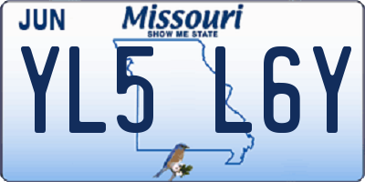MO license plate YL5L6Y