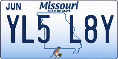 MO license plate YL5L8Y