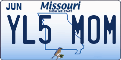 MO license plate YL5M0M