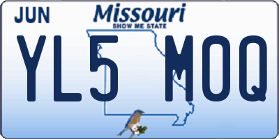 MO license plate YL5M0Q
