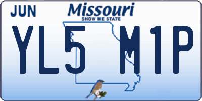 MO license plate YL5M1P