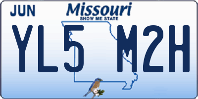 MO license plate YL5M2H