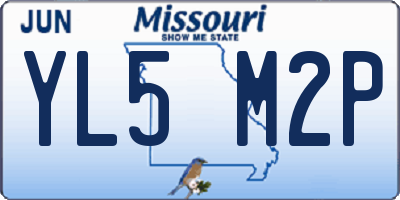 MO license plate YL5M2P