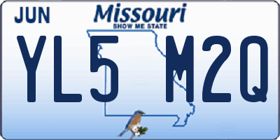 MO license plate YL5M2Q