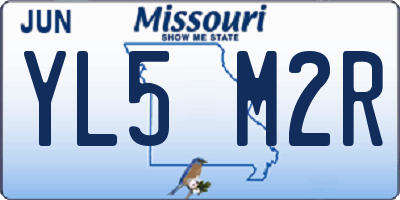 MO license plate YL5M2R