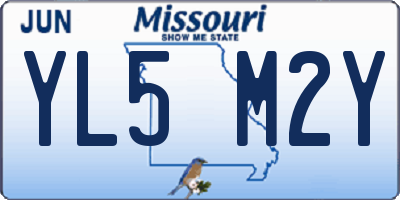 MO license plate YL5M2Y