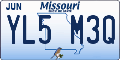 MO license plate YL5M3Q