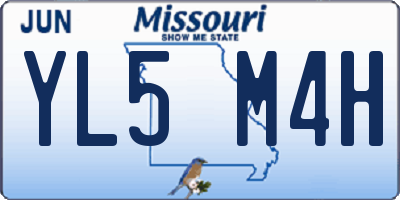MO license plate YL5M4H
