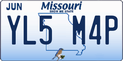 MO license plate YL5M4P