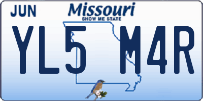 MO license plate YL5M4R