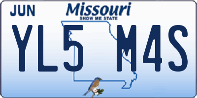 MO license plate YL5M4S