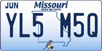 MO license plate YL5M5Q
