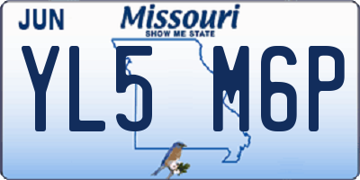 MO license plate YL5M6P