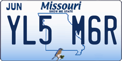 MO license plate YL5M6R