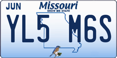 MO license plate YL5M6S