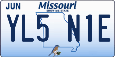 MO license plate YL5N1E
