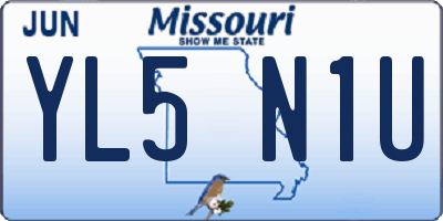 MO license plate YL5N1U