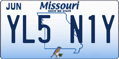 MO license plate YL5N1Y