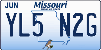 MO license plate YL5N2G