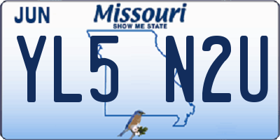 MO license plate YL5N2U