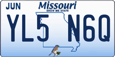 MO license plate YL5N6Q