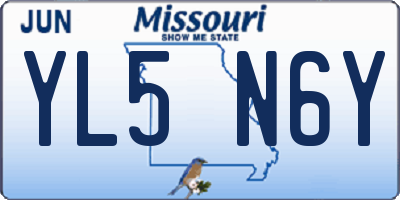 MO license plate YL5N6Y