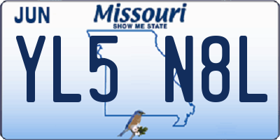 MO license plate YL5N8L