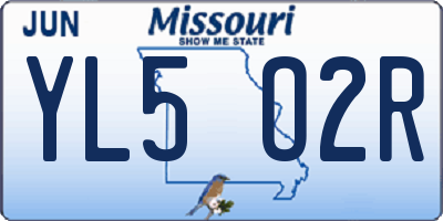 MO license plate YL5O2R
