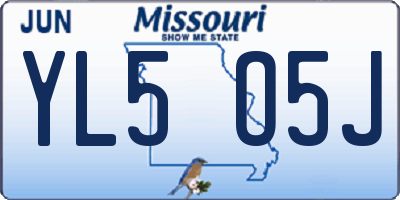 MO license plate YL5O5J