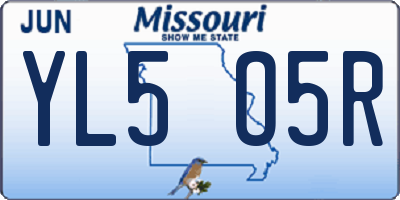 MO license plate YL5O5R