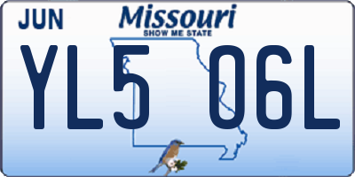 MO license plate YL5O6L