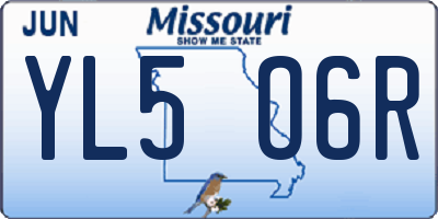 MO license plate YL5O6R