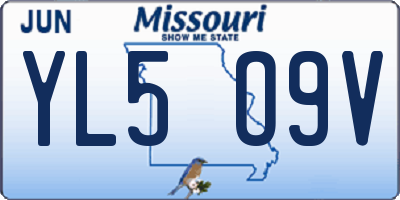 MO license plate YL5O9V