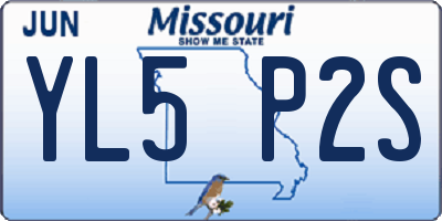 MO license plate YL5P2S