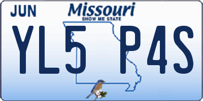 MO license plate YL5P4S