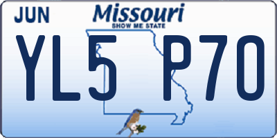 MO license plate YL5P7O