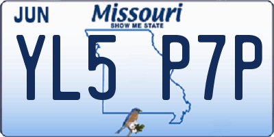 MO license plate YL5P7P